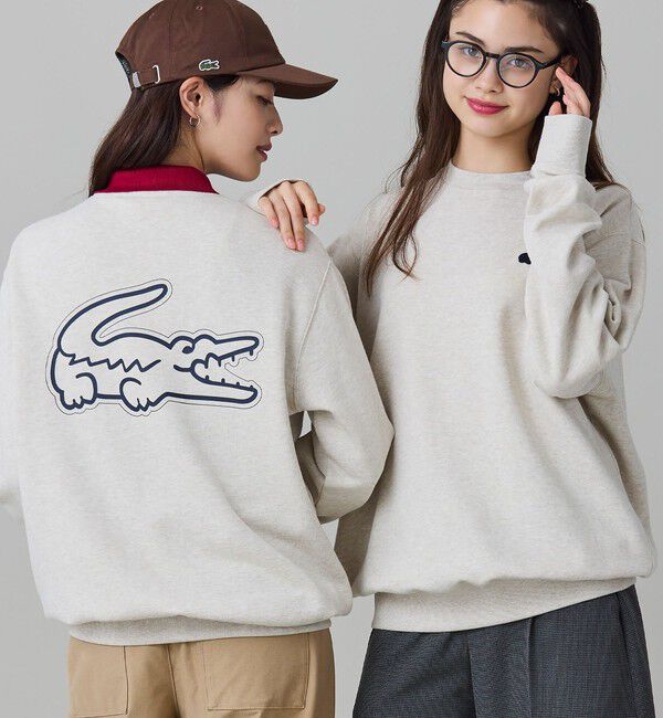 LACOSTE「【オンライン限定】LACOSTE  オーバーサイズ 裏毛 バックプリント クルーネック スウェット」|スウェット・ジャージ|