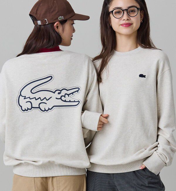 LACOSTE「【オンライン限定】LACOSTE  オーバーサイズ 裏毛 バックプリント クルーネック スウェット」|スウェット・ジャージ|