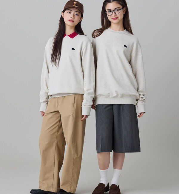 LACOSTE「【オンライン限定】LACOSTE  オーバーサイズ 裏毛 バックプリント クルーネック スウェット」|スウェット・ジャージ|