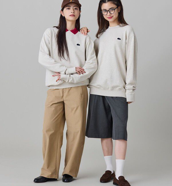 LACOSTE「【オンライン限定】LACOSTE  オーバーサイズ 裏毛 バックプリント クルーネック スウェット」|スウェット・ジャージ|