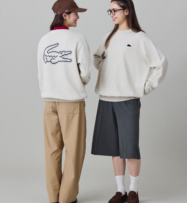 LACOSTE「【オンライン限定】LACOSTE  オーバーサイズ 裏毛 バックプリント クルーネック スウェット」|スウェット・ジャージ|