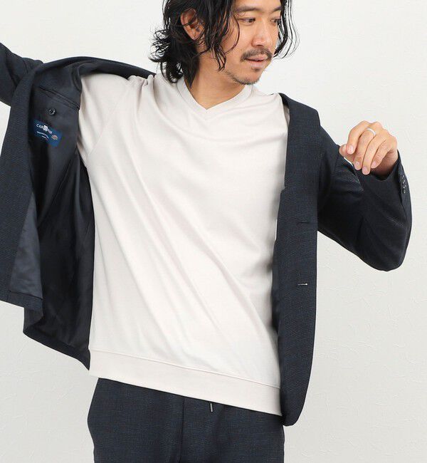 NOLLEY'S goodman「《ビジカジ対応》シルケットスムース Vネック ドレスロンT 26AW」|Tシャツ・カットソー|