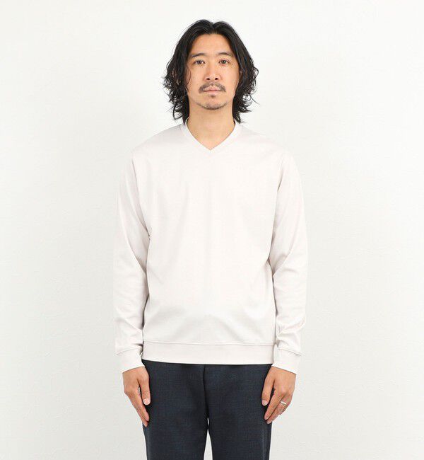 NOLLEY'S goodman「《ビジカジ対応》シルケットスムース Vネック ドレスロンT 26AW」|Tシャツ・カットソー|