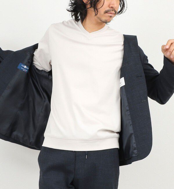 NOLLEY'S goodman「《ビジカジ対応》シルケットスムース Vネック ドレスロンT 26AW」|Tシャツ・カットソー|