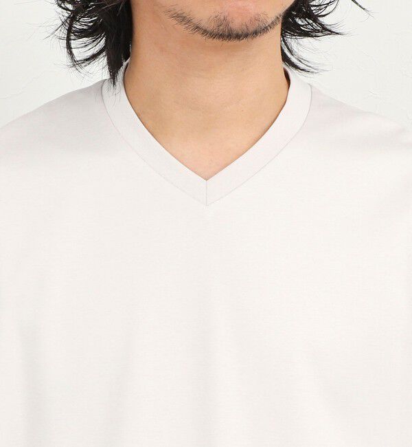NOLLEY'S goodman「《ビジカジ対応》シルケットスムース Vネック ドレスロンT 26AW」|Tシャツ・カットソー|