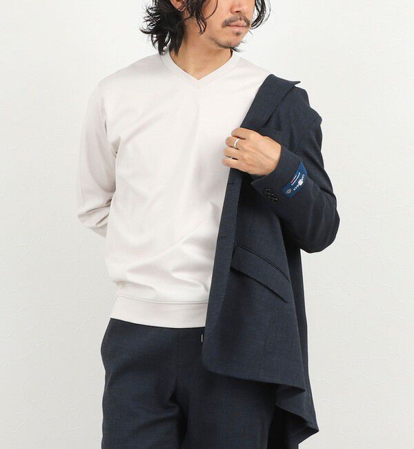 NOLLEY'S goodman「《ビジカジ対応》シルケットスムース Vネック ドレスロンT 26AW」|Tシャツ・カットソー|