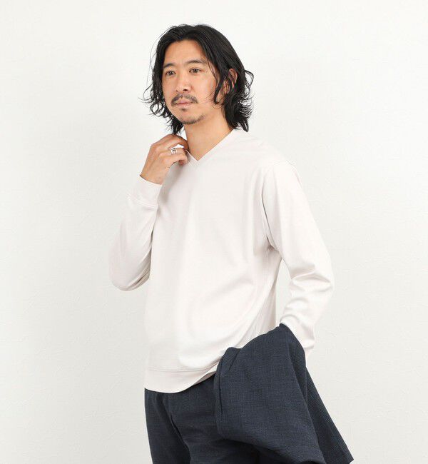 NOLLEY'S goodman「《ビジカジ対応》シルケットスムース Vネック ドレスロンT 26AW」|Tシャツ・カットソー|