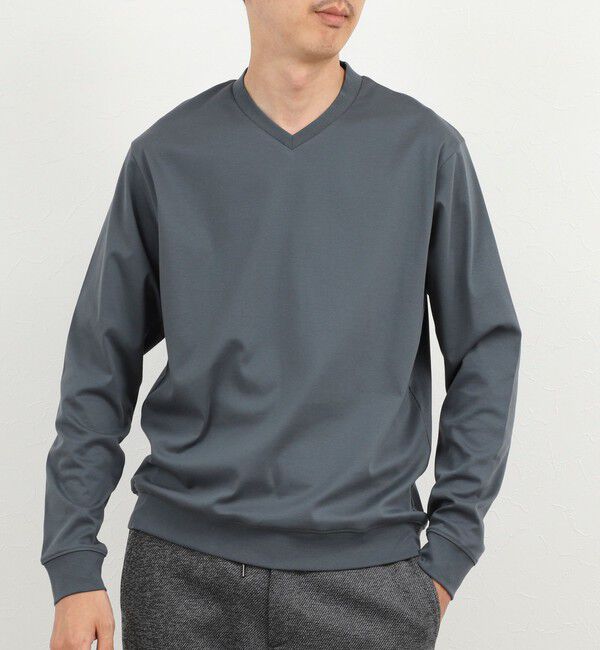 NOLLEY'S goodman「《ビジカジ対応》シルケットスムース Vネック ドレスロンT 26AW」|Tシャツ・カットソー|