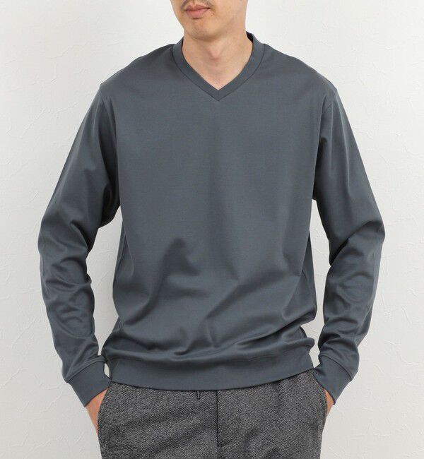 NOLLEY'S goodman「《ビジカジ対応》シルケットスムース Vネック ドレスロンT 26AW」|Tシャツ・カットソー|