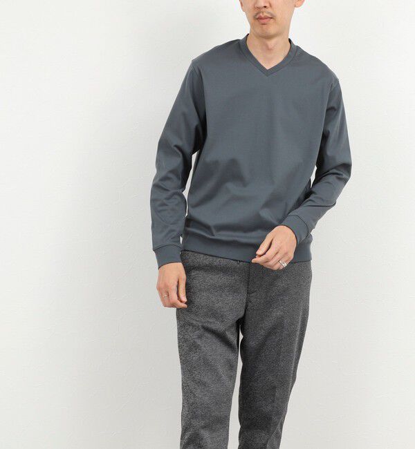 NOLLEY'S goodman「《ビジカジ対応》シルケットスムース Vネック ドレスロンT 26AW」|Tシャツ・カットソー|