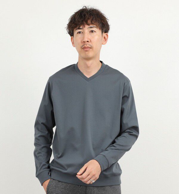 NOLLEY'S goodman「《ビジカジ対応》シルケットスムース Vネック ドレスロンT 26AW」|Tシャツ・カットソー|