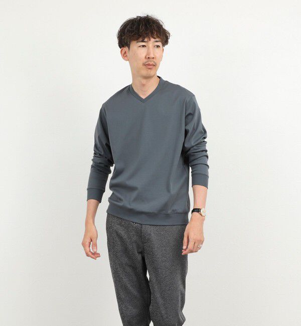 NOLLEY'S goodman「《ビジカジ対応》シルケットスムース Vネック ドレスロンT 26AW」|Tシャツ・カットソー|