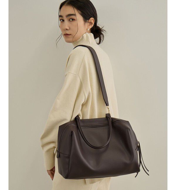 SALON adam et rope'「【WEB限定】レザーワンハンドルボストン / A4対応」|ボストンバッグ|