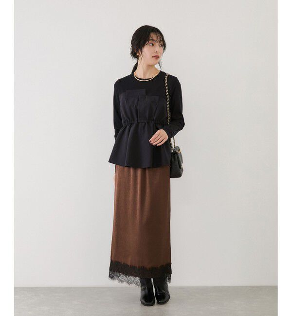 VIS「【WEB限定】ビスチェドッキングペプラムロングスリーブTシャツ」|Tシャツ・カットソー|
