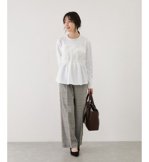 VIS「【WEB限定】ビスチェドッキングペプラムロングスリーブTシャツ」|Tシャツ・カットソー|