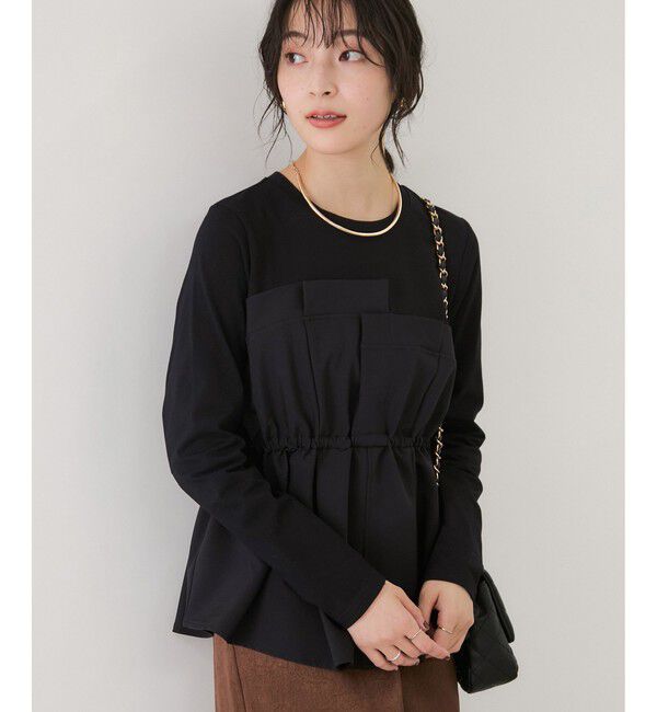 VIS「【WEB限定】ビスチェドッキングペプラムロングスリーブTシャツ」|Tシャツ・カットソー|