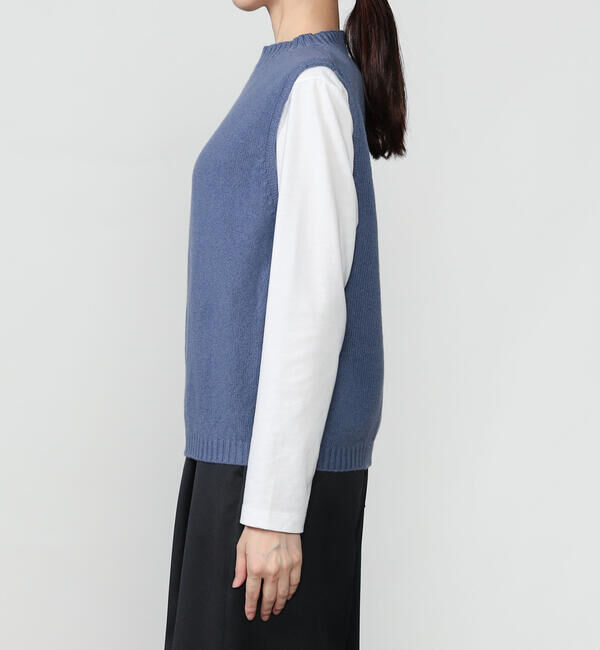 Morris & Sons「MORRIS & SONS | ジーロンラム クルーネックベスト WOMEN」|ベスト・ジレ|