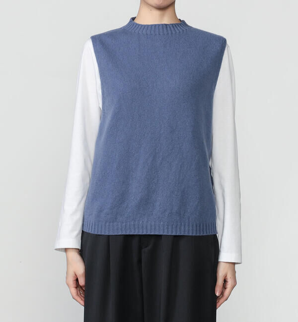 Morris & Sons「MORRIS & SONS | ジーロンラム クルーネックベスト WOMEN」|ベスト・ジレ|