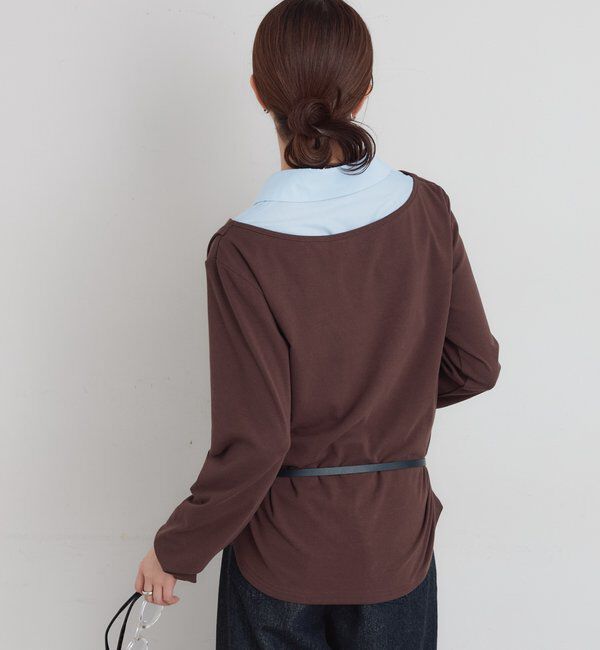  「シャツドッキングオフショルカットソー」|Tシャツ・カットソー|
