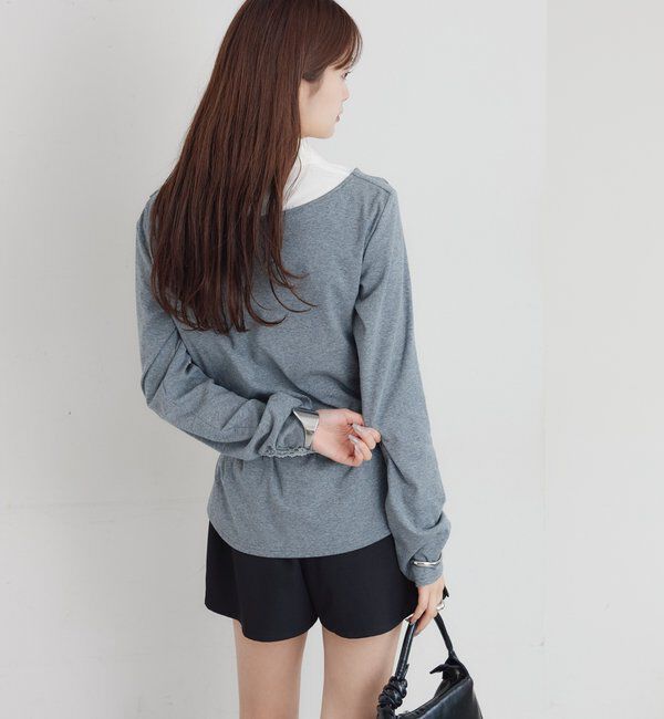  「シャツドッキングオフショルカットソー」|Tシャツ・カットソー|