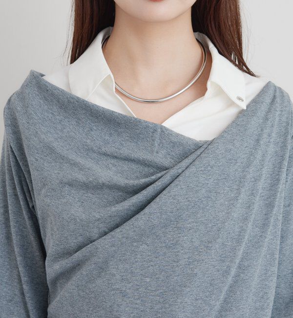  「シャツドッキングオフショルカットソー」|Tシャツ・カットソー|