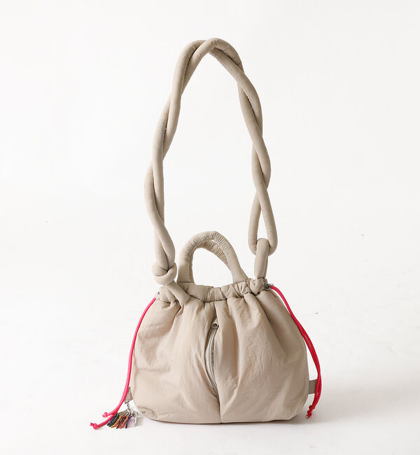 ABAHOUSE「【cheek/チーク】puf kinchaku C25003　巾着２wayトート」|トートバッグ|グレー
