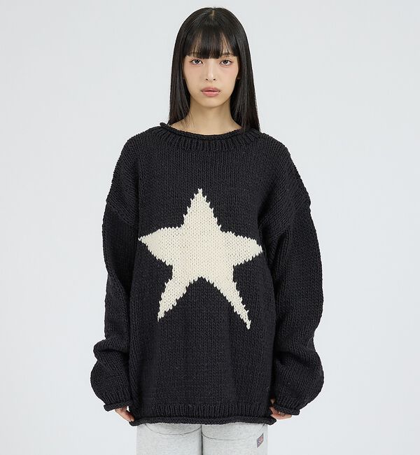 ABAHOUSE「【THRIFTY LOOK / スリフティールック】HAND KNIT ROLL」|ニット・セーター|