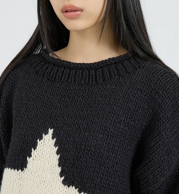 ABAHOUSE「【THRIFTY LOOK / スリフティールック】HAND KNIT ROLL」|ニット・セーター|