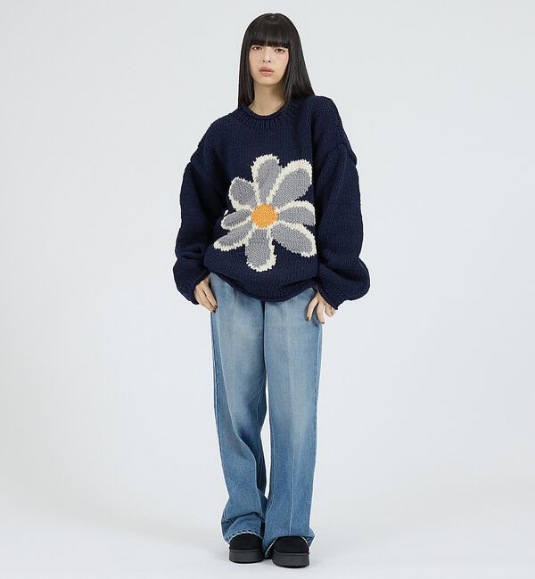 ABAHOUSE「【THRIFTY LOOK / スリフティールック】HAND KNIT ROLL」|ニット・セーター|