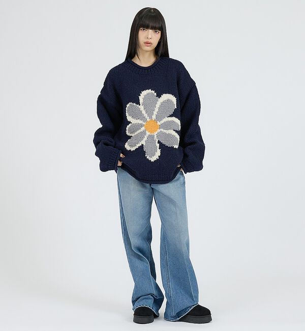 ABAHOUSE「【THRIFTY LOOK / スリフティールック】HAND KNIT ROLL」|ニット・セーター|