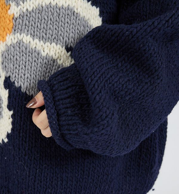 ABAHOUSE「【THRIFTY LOOK / スリフティールック】HAND KNIT ROLL」|ニット・セーター|