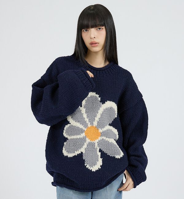 ABAHOUSE「【THRIFTY LOOK / スリフティールック】HAND KNIT ROLL」|ニット・セーター|