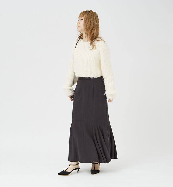 Rouge vif「【一部店舗限定】フェザーヤーンショート丈ニット」|ニット・セーター|