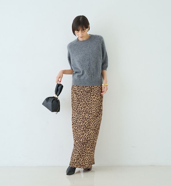 Rouge vif「カシミヤ混ウール半袖ニット」|ニット・セーター|