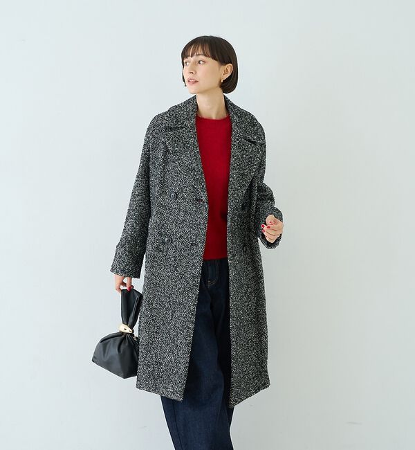 Rouge vif「カシミヤ混ウール半袖ニット」|ニット・セーター|