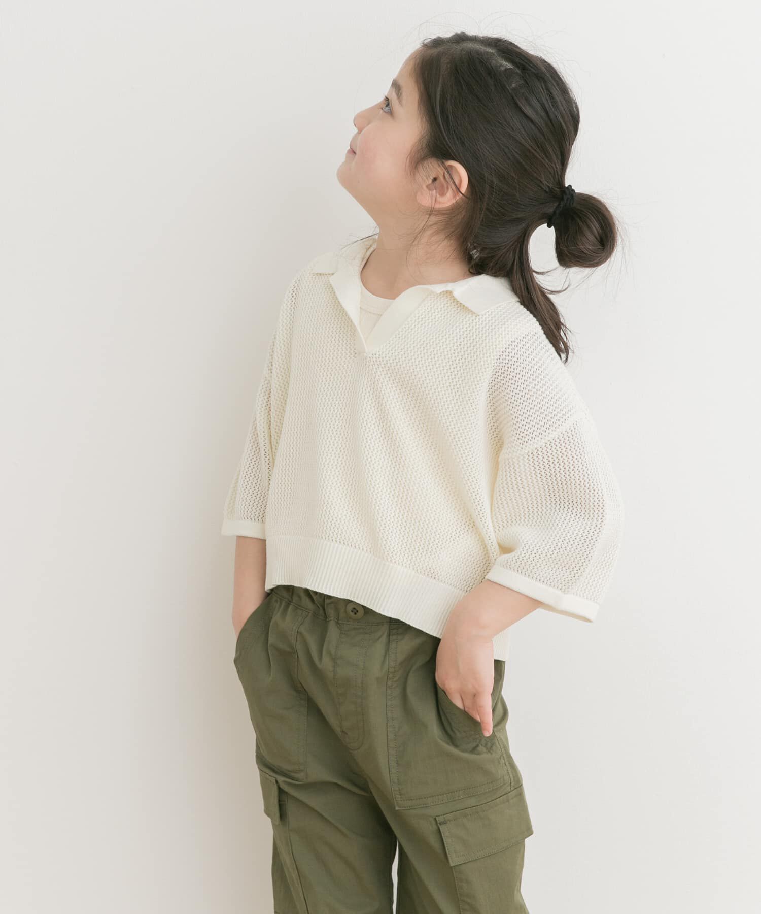 URBAN RESEARCH DOORS「クロップドメッシュシャツ(KIDS)」|ニット・セーター|