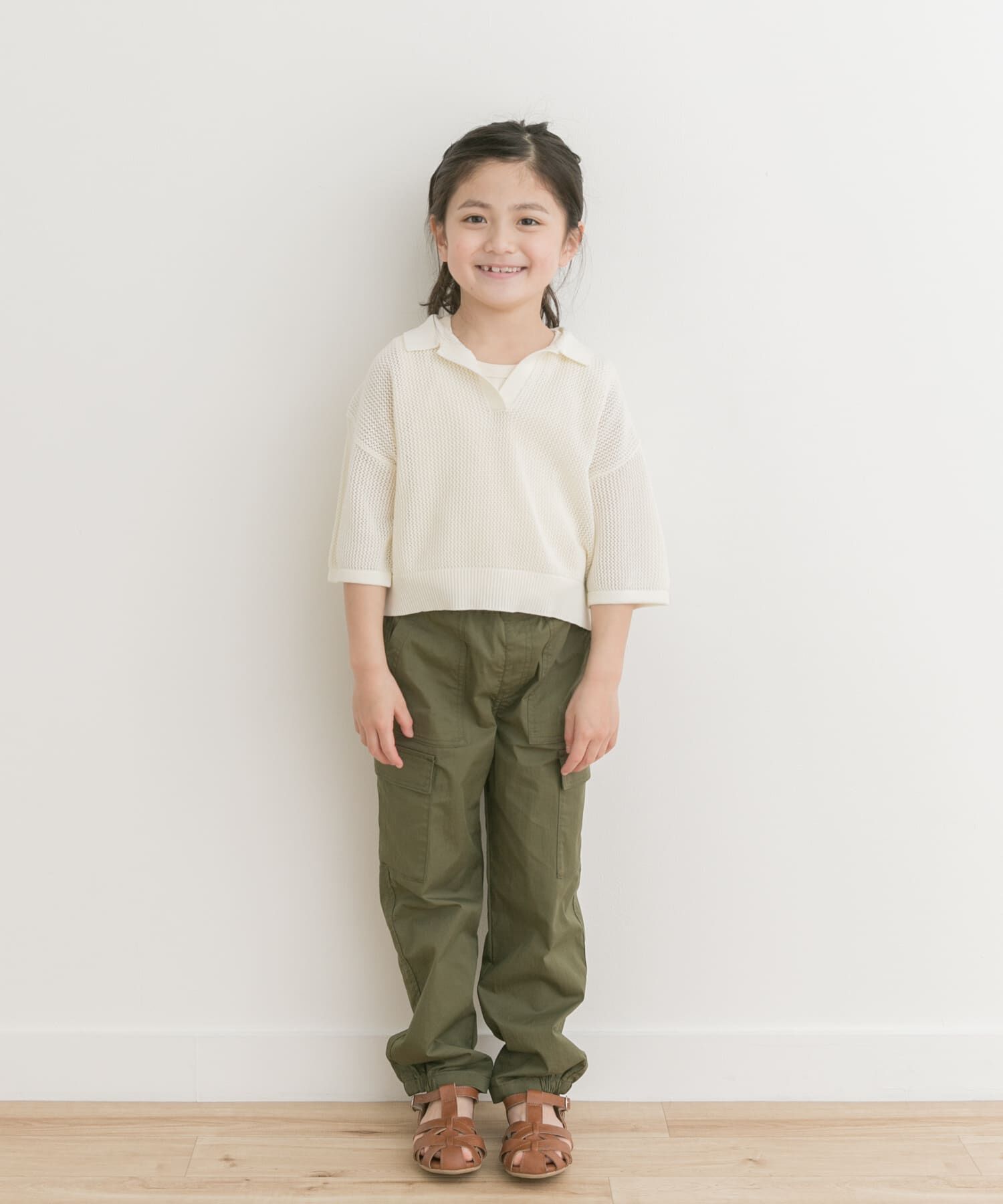 URBAN RESEARCH DOORS「クロップドメッシュシャツ(KIDS)」|ニット・セーター|