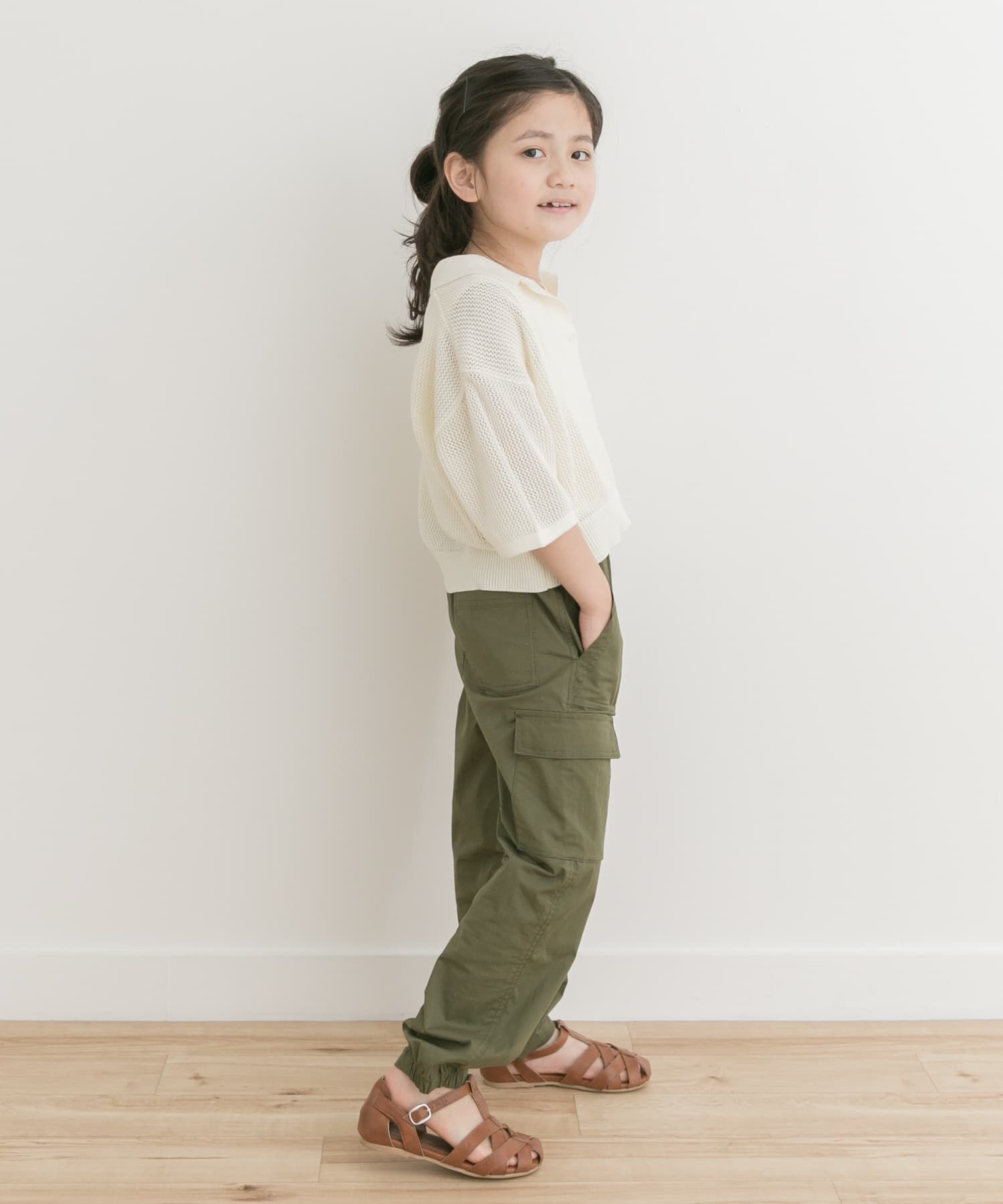 URBAN RESEARCH DOORS「クロップドメッシュシャツ(KIDS)」|ニット・セーター|