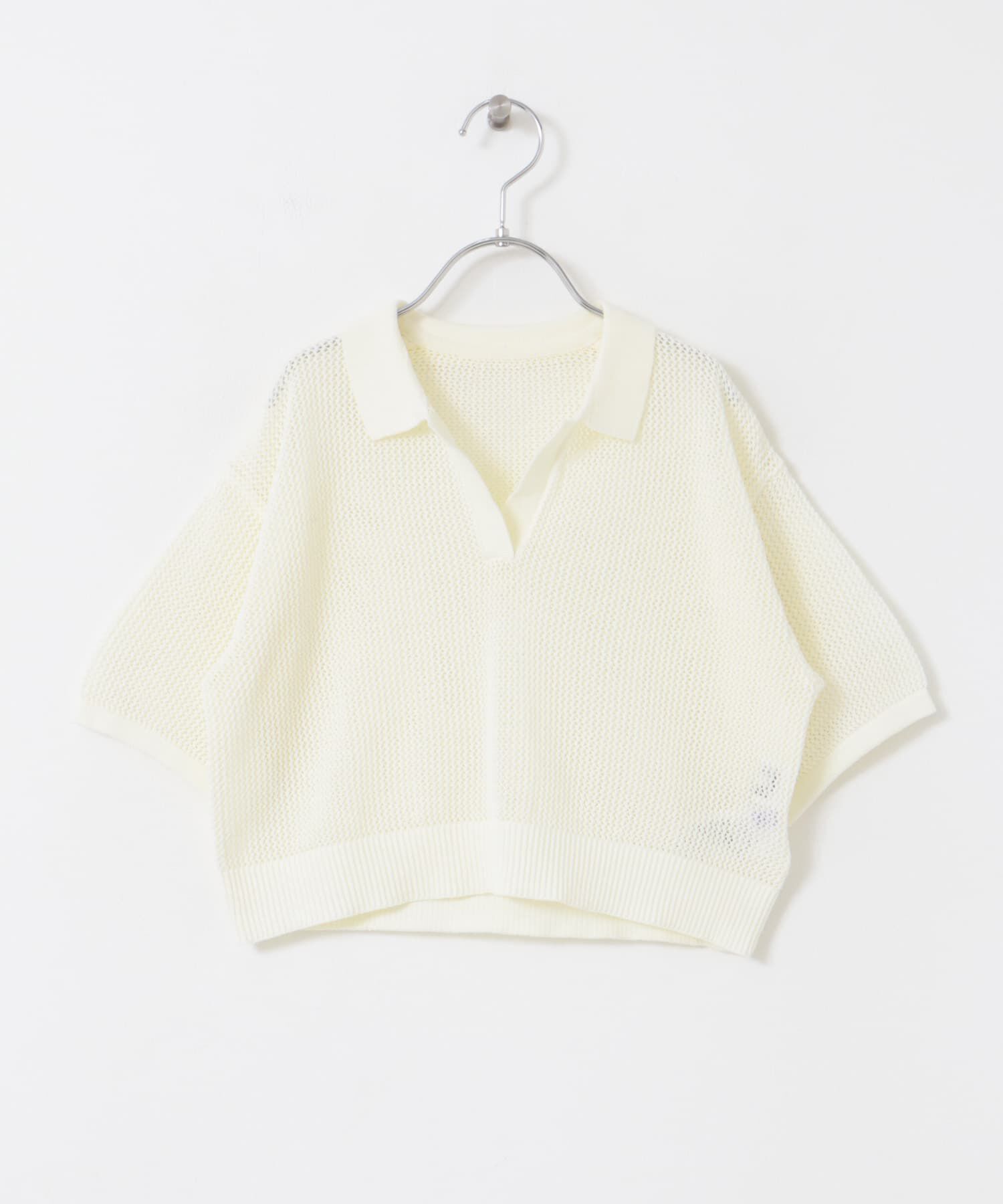 URBAN RESEARCH DOORS「クロップドメッシュシャツ(KIDS)」|ニット・セーター|