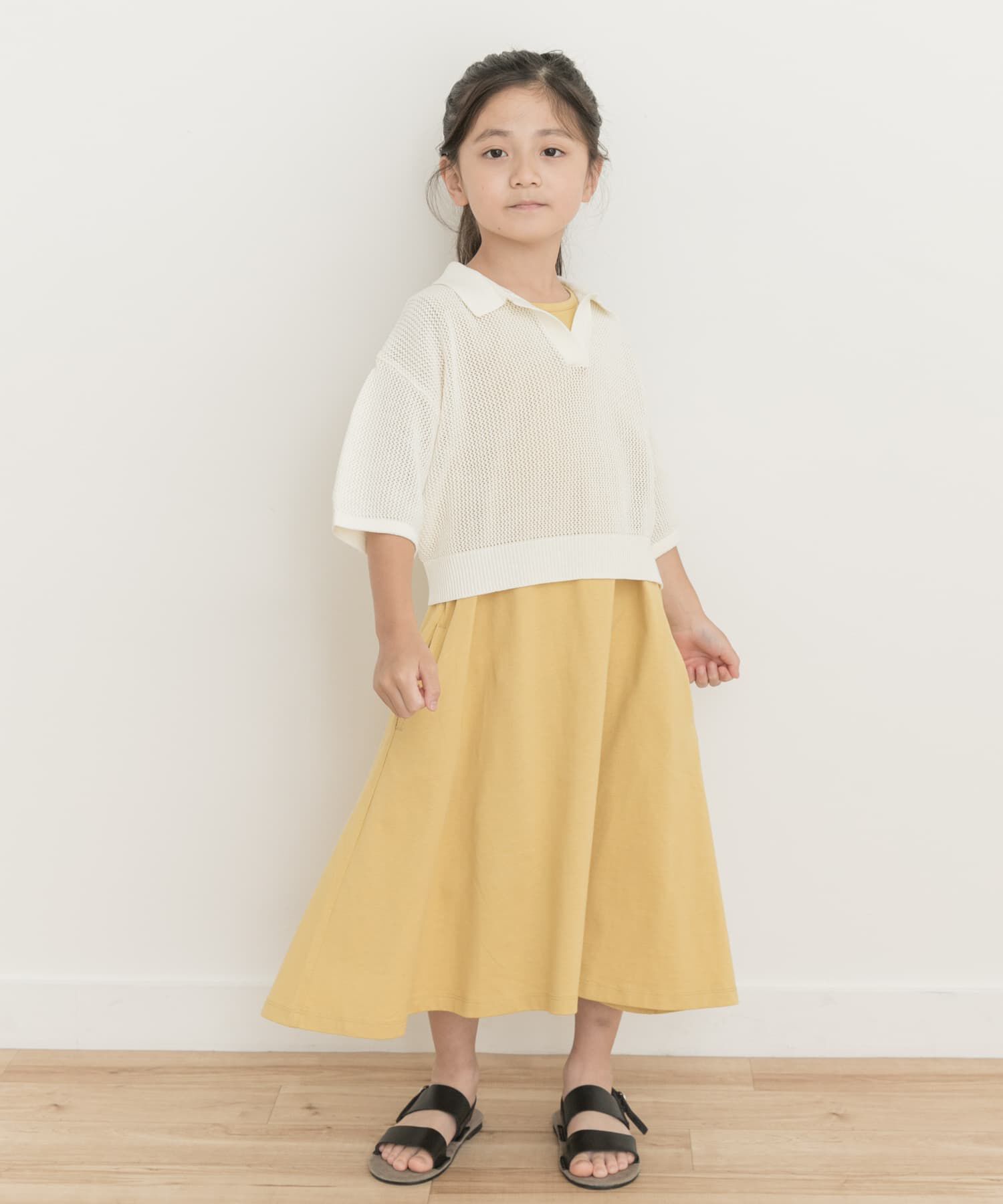 URBAN RESEARCH DOORS「クロップドメッシュシャツ(KIDS)」|ニット・セーター|
