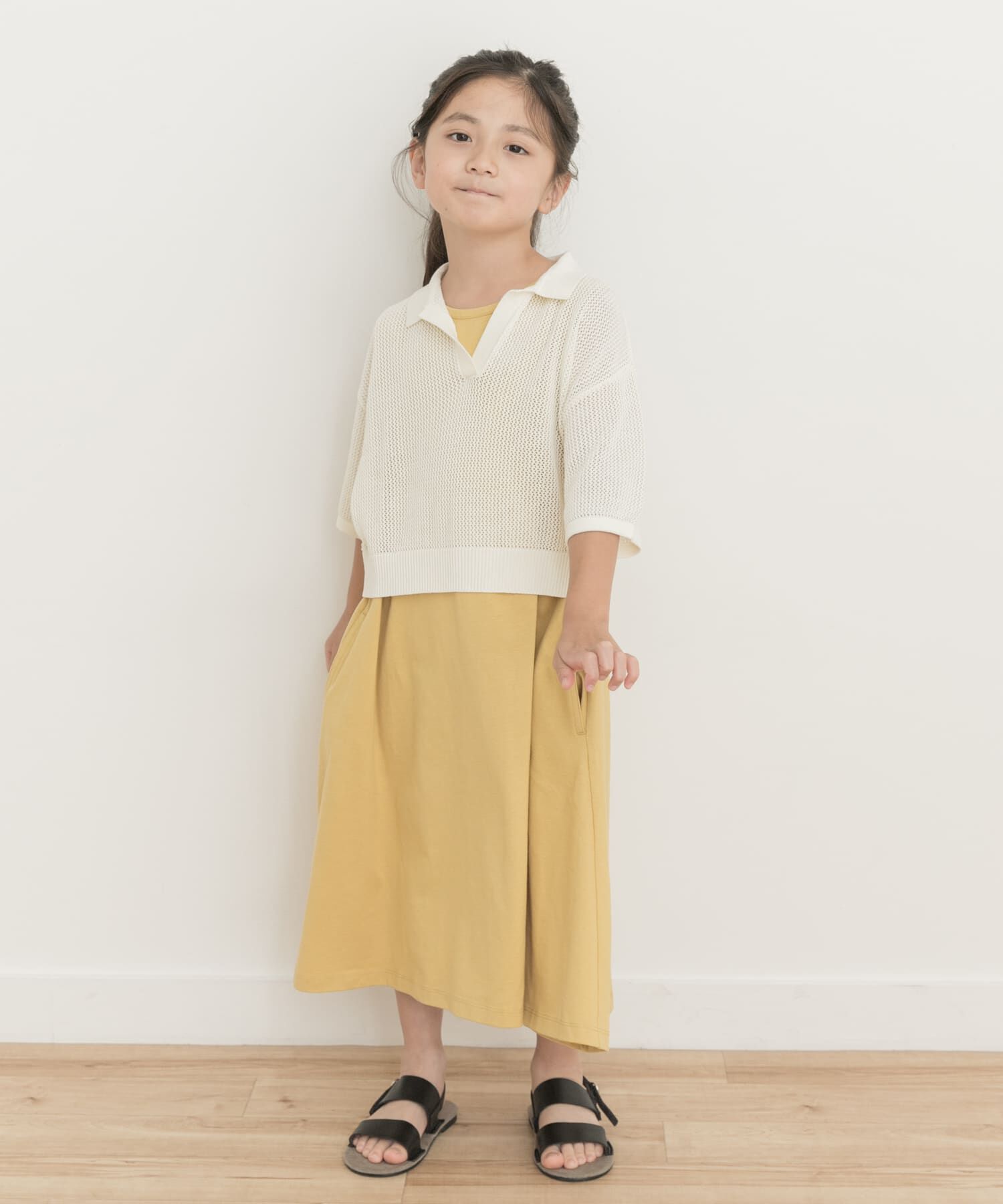 URBAN RESEARCH DOORS「クロップドメッシュシャツ(KIDS)」|ニット・セーター|