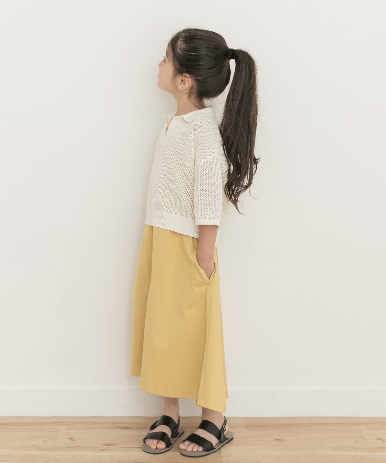 URBAN RESEARCH DOORS「クロップドメッシュシャツ(KIDS)」|ニット・セーター|