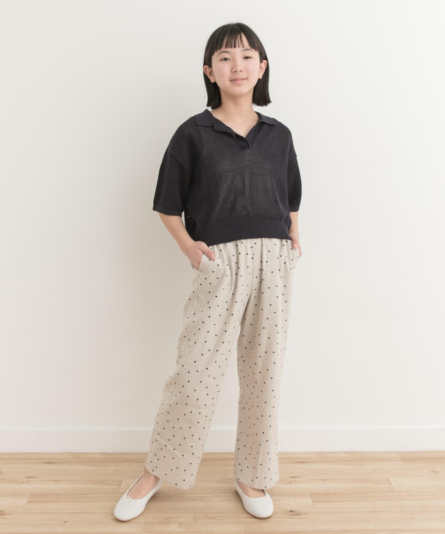 URBAN RESEARCH DOORS「クロップドメッシュシャツ(KIDS)」|ニット・セーター|