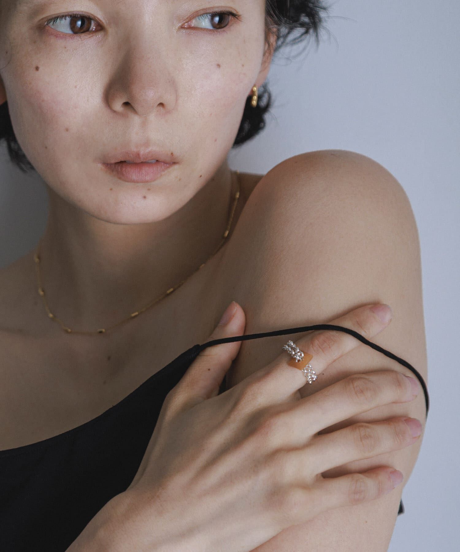 SMELLY「SMELLY so&rsquo;　redaventurine chain ring」|リング|