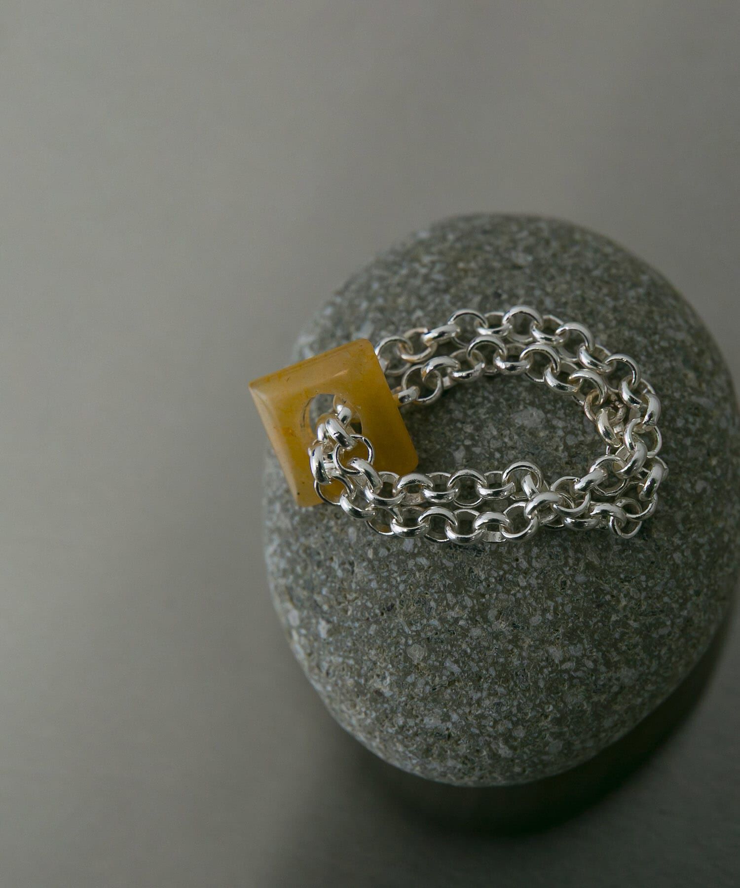 SMELLY「SMELLY so&rsquo;　redaventurine chain ring」|リング|