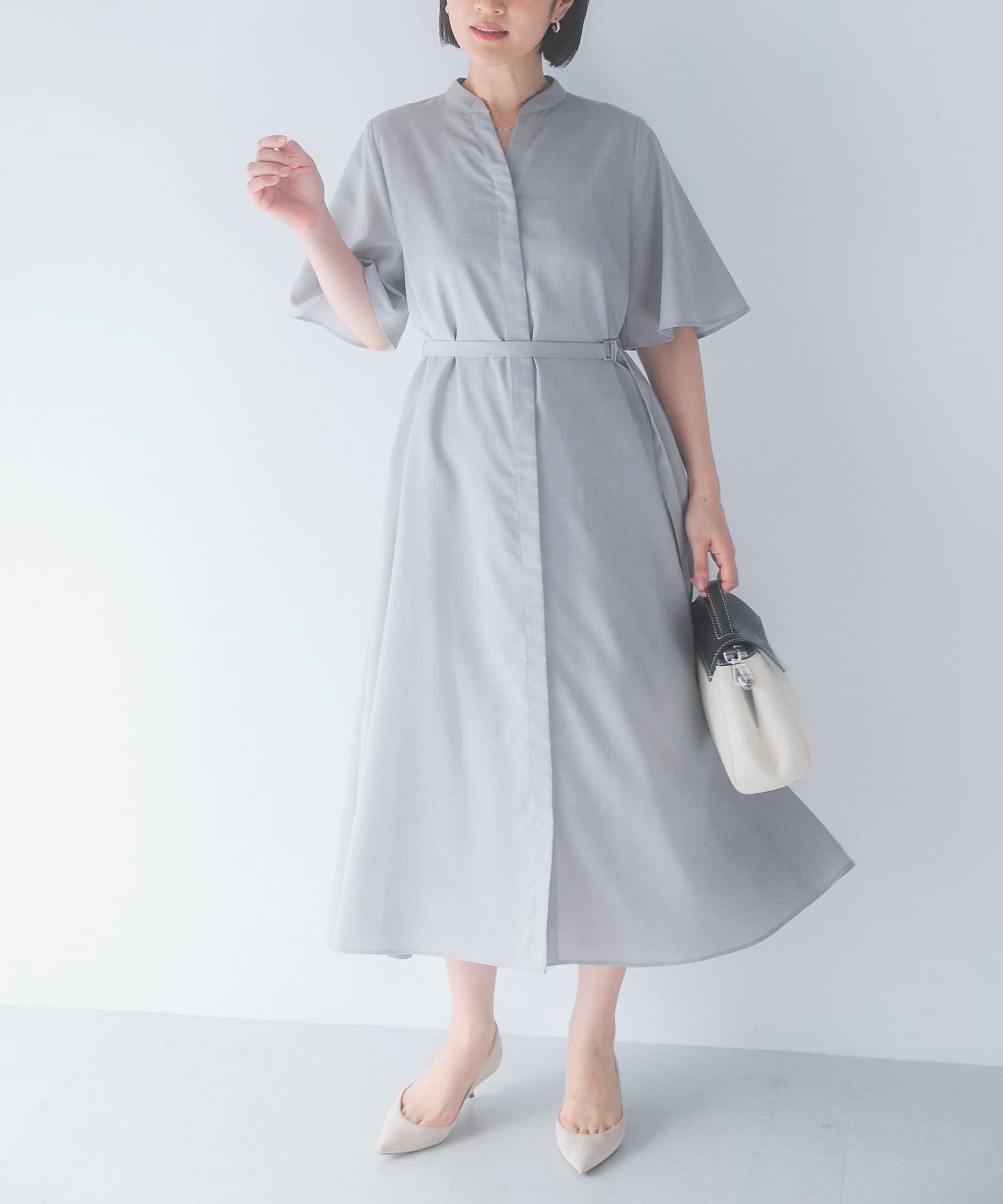 URBAN RESEARCH ROSSO「ウォッシャブルフレアスリーブワンピース」|ワンピース|