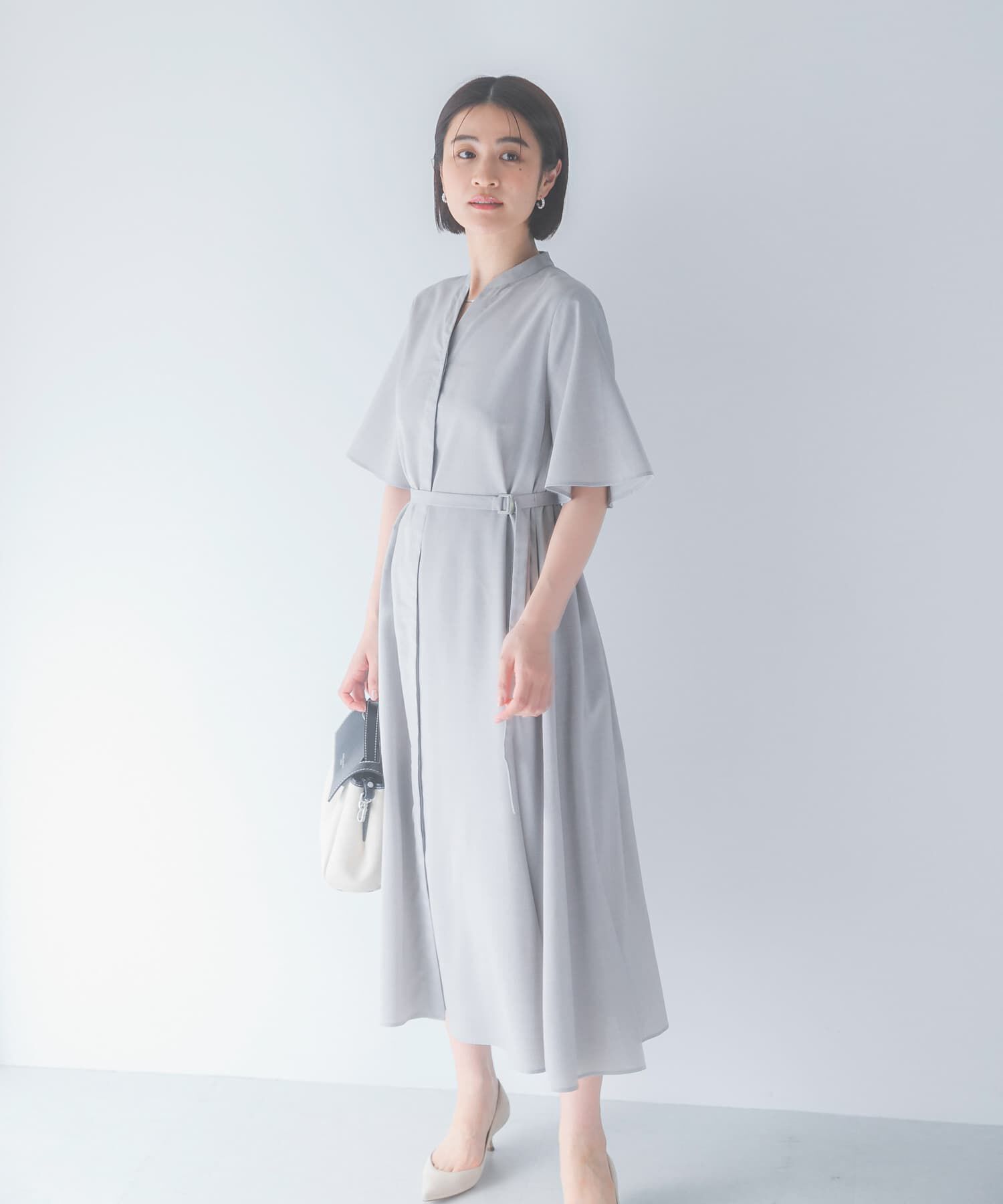 URBAN RESEARCH ROSSO「ウォッシャブルフレアスリーブワンピース」|ワンピース|
