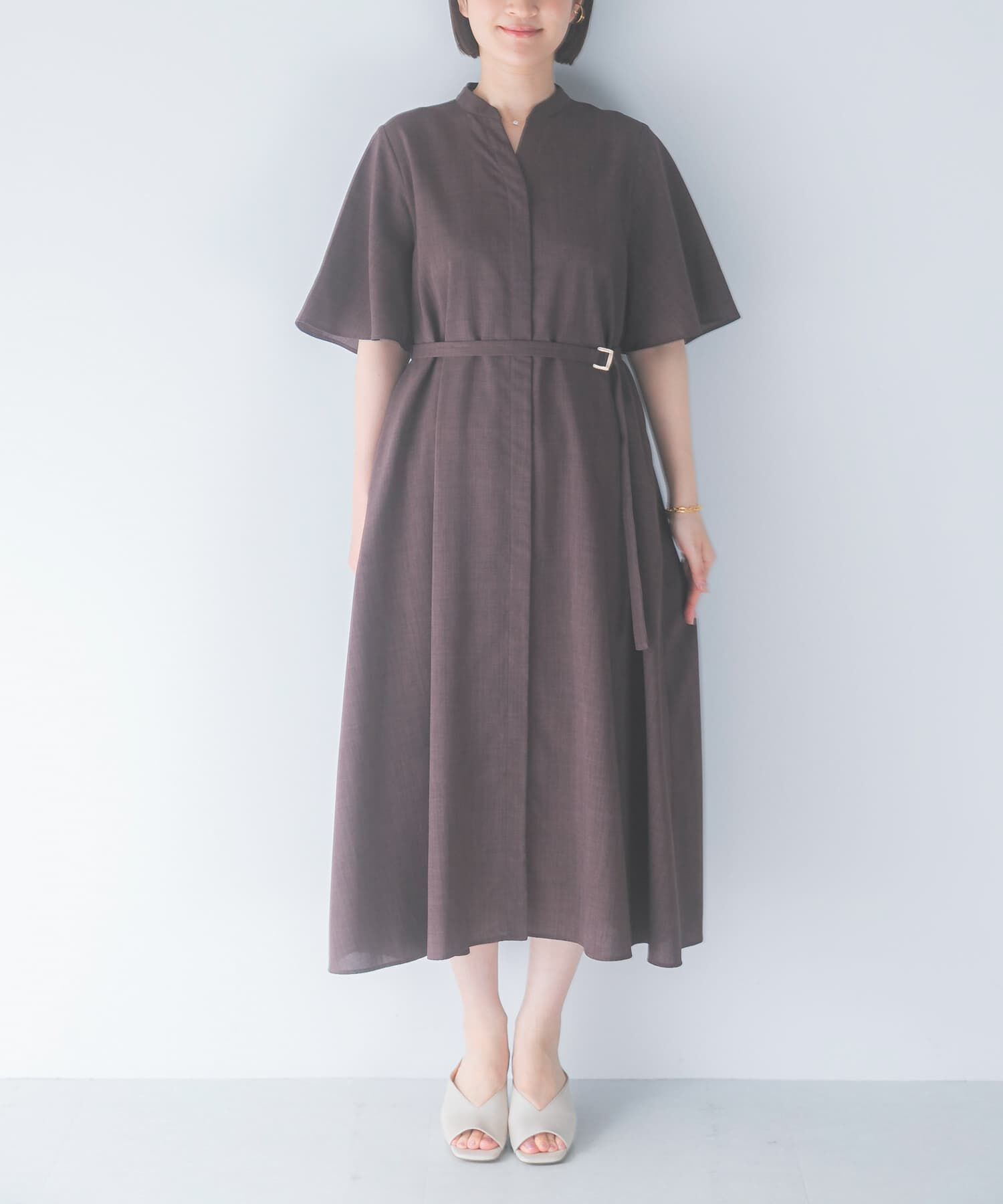 URBAN RESEARCH ROSSO「ウォッシャブルフレアスリーブワンピース」|ワンピース|