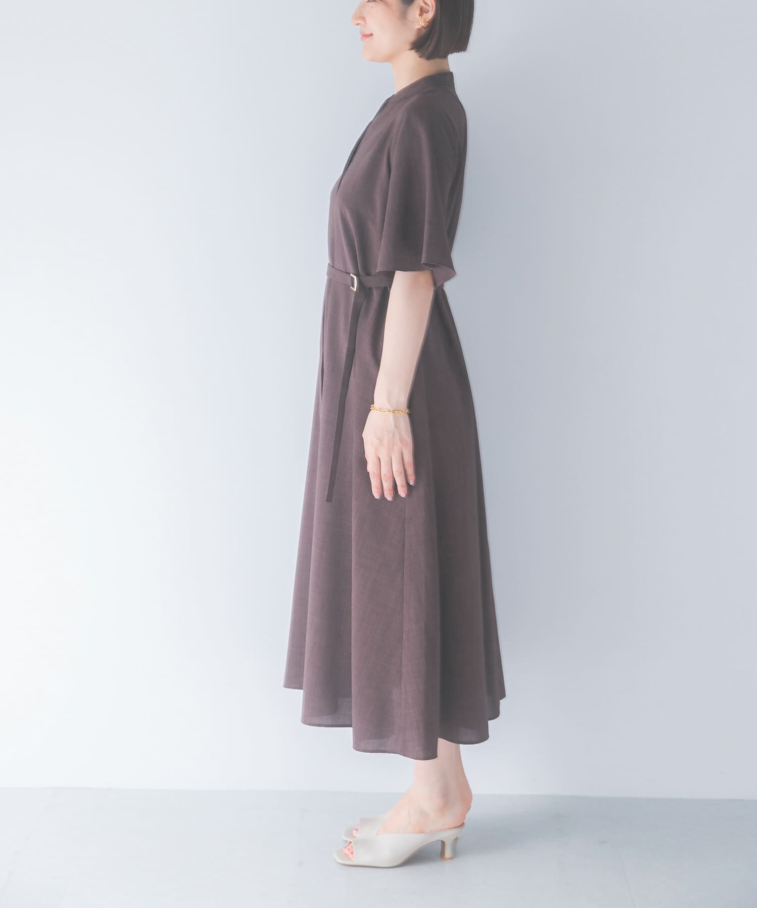 URBAN RESEARCH ROSSO「ウォッシャブルフレアスリーブワンピース」|ワンピース|