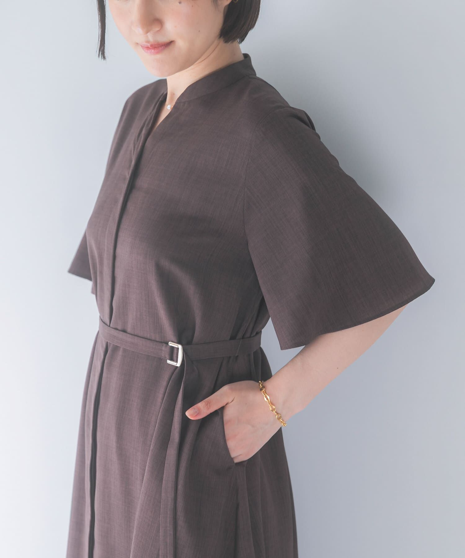 URBAN RESEARCH ROSSO「ウォッシャブルフレアスリーブワンピース」|ワンピース|
